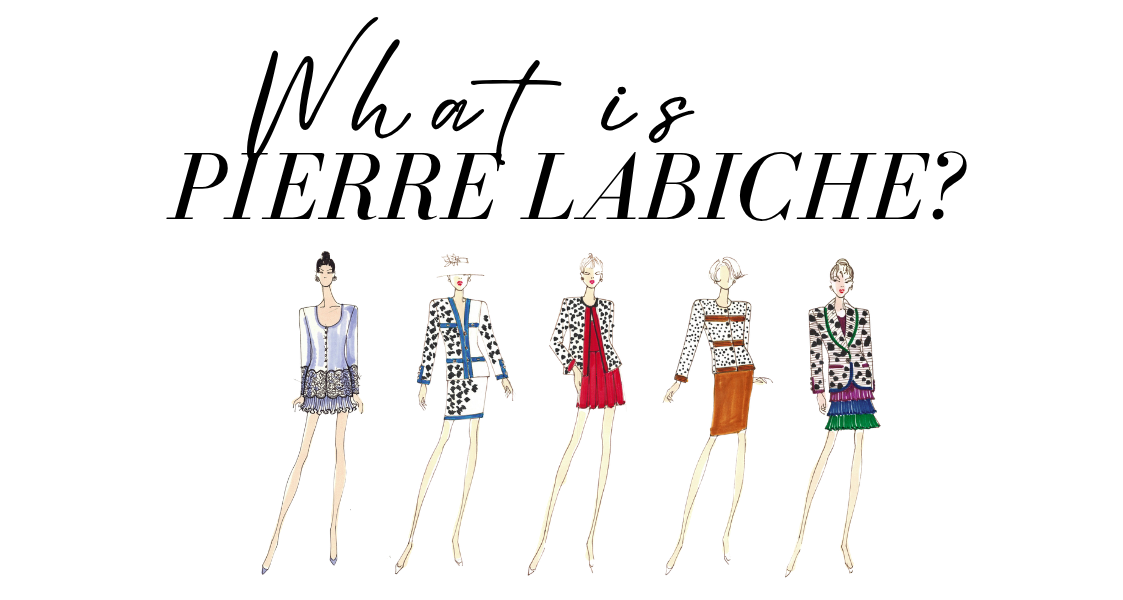 title image of blog with five beautiful sketches from the Pierre Labiche fashion brand. 