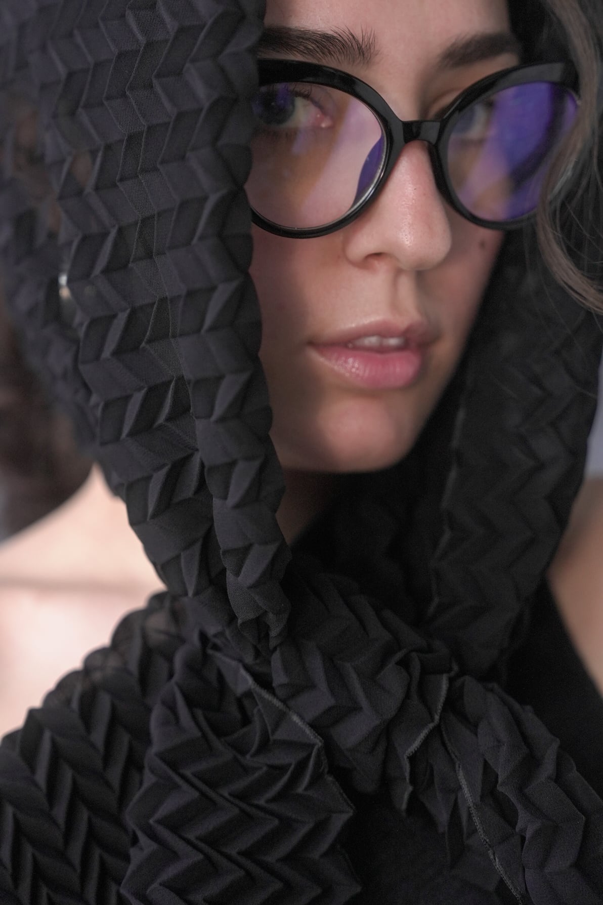 Accordion Chevron Pleated Scarf